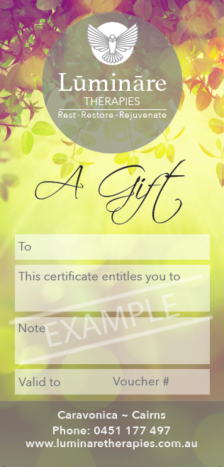 Example gift certificate